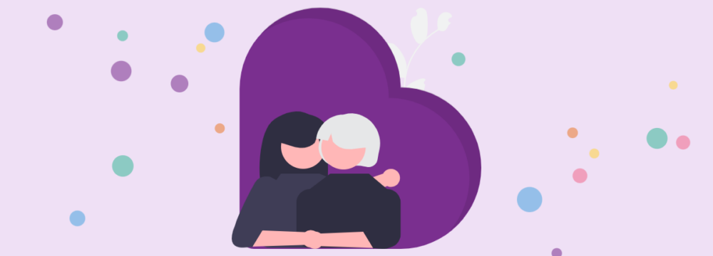 Illustration : une grand-mère souriante