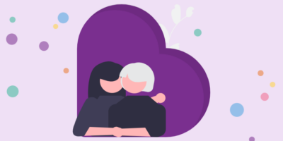 Illustration : une grand-mère souriante